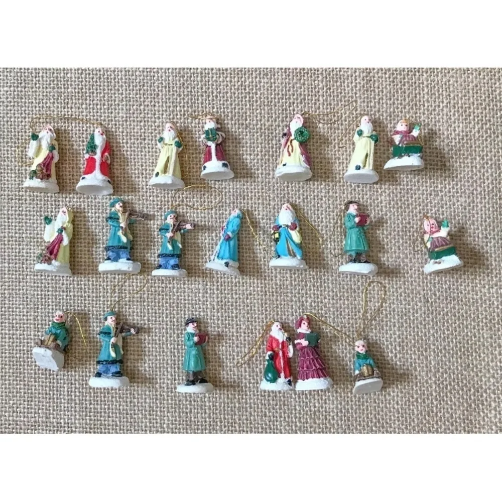 Miniature Christmas Ornaments For Tabletop Tree Victorian Dickensian Old World